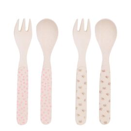 Bamboo 4pk Cutlery - Pebbles Mix