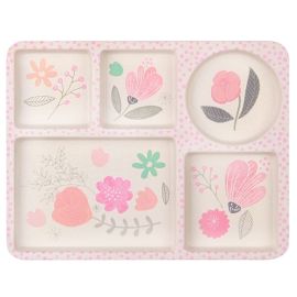 Bamboo 5-piece Dinnerware set - Flower Garden